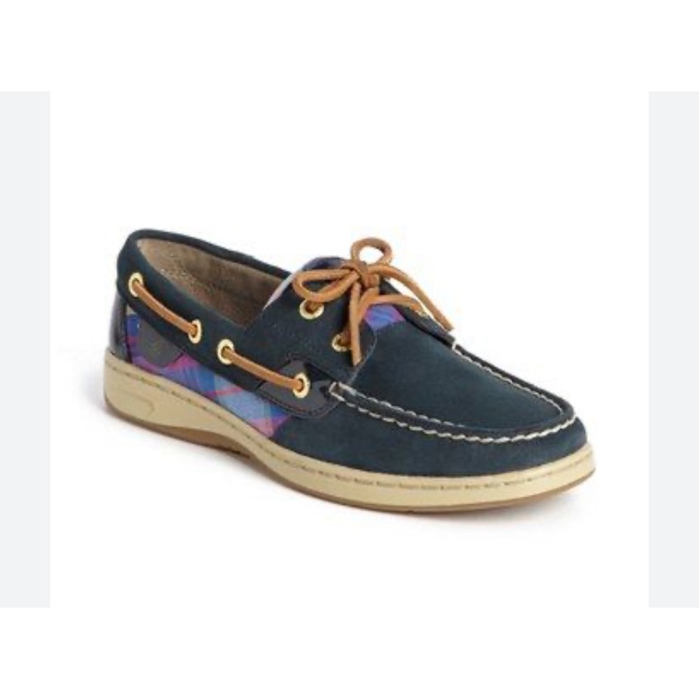 Sperry‎ Top-Sider Plaid Bluefish Boat Shoes Women 11 Leather Nautical Preppy